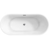 Акриловая ванна BelBagno Uno BB701 150x75 см, отдельностоящая, овальная, с ножками, со сливом-переливом, с донным клапаном