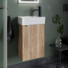 Тумба с раковиной Sancos Mini 35 R подвесная, дуб галифакс натуральный