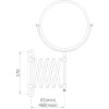 Косметическое зеркало Haiba HB6408 без подсветки, двухстороннее, поворотное, хром
