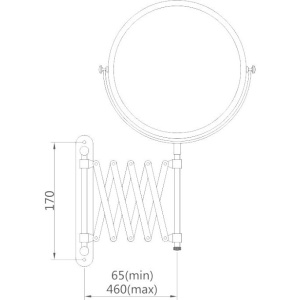 Купить Косметическое зеркало Haiba HB6408 без подсветки, двухстороннее, поворотное, хром в Москве с доставкой Косметическое зеркало Haiba HB6408 без подсветки, двухстороннее, поворотное, хром