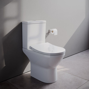 Купить Унитаз-компакт VitrA Integra Round Open-Back 9833B003-7206 с микролифтом в Москве с доставкой Унитаз-компакт VitrA Integra Round Open-Back 9833B003-7206 с микролифтом