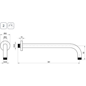 Купить Кронштейн для верхнего душа Ravak X07P712 в Москве с доставкой Кронштейн для верхнего душа Ravak X07P712