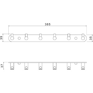 Крючок для ванной Aquatek Европа AQ4124BGM оружейная сталь