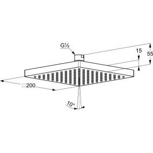 Купить Верхний душ Kludi A-QA 6653005-00 хром в Москве с доставкой Верхний душ Kludi A-QA 6653005-00 хром