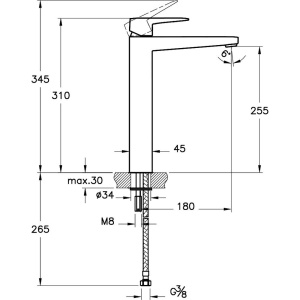 Смеситель для раковины VitrA Root Square A4273336EXP черный