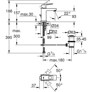 Смеситель для раковины Grohe Eurocube 2312700E