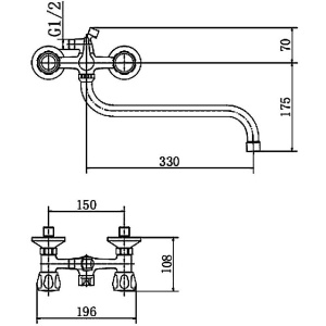 Купить Универсальный смеситель Fashun A2209-2 хром в Москве с доставкой Универсальный смеситель Fashun A2209-2 хром