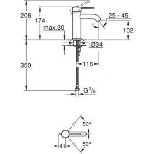 Смеситель для раковины Grohe Essence New 23590GN1