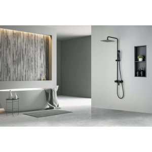 Душевая стойка Aquatek Лира AQ2465MB черный