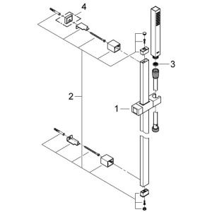 Душевой гарнитур Grohe Euphoria Cube Stick 27700000 хром