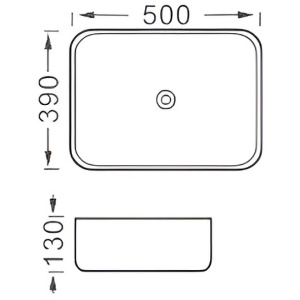 Раковина накладная Aquatek Вега 50 AQ5515-MW белая