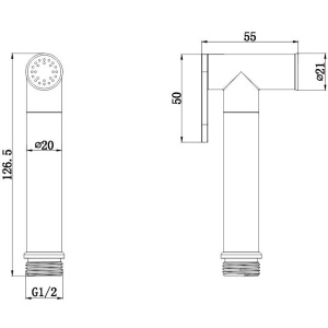 Гигиенический душ WHITECROSS Y BIDETTA-BL черный