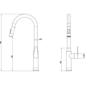 Смеситель для кухни Domaci Ливорно WFD04162 матовое золото