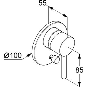 Смеситель для ванны с душем Kludi Bozz 387160576 хром, с внутренней частью 38624N