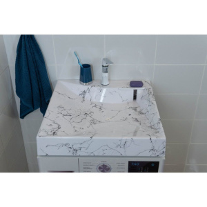 Купить Раковина Stella Polar Турин 60, белый мрамор, с кронштейнами в Москве с доставкой Раковина Stella Polar Турин 60, белый мрамор, с кронштейнами