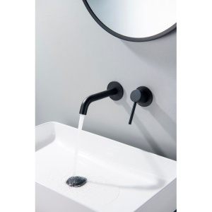 Купить Смеситель для раковины Timo Saona 2372/03SM С ВНУТРЕННЕЙ ЧАСТЬЮ, черный в Москве с доставкой Смеситель для раковины Timo Saona 2372/03SM С ВНУТРЕННЕЙ ЧАСТЬЮ, черный