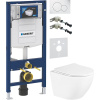 Комплект Унитаз подвесной BelBagno Uno + Крепления Geberit Duofix 111.815.00.1 к стене + Шумоизоляция + Инсталляция UP 320 111.300.00.5 + Кнопка Sigma 01 115.770.11.5 белая