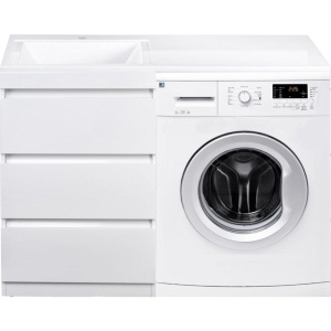 Тумба с раковиной Style Line Даллас 100 Люкс Plus, белая, 3 ящика L