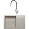 Комплект Мойка кухонная Polygran Gals 760 серая + Смеситель Lemark Comfort LM3075C-Gray с гибким изливом, хром, серый