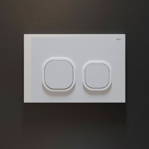 Кнопка смыва IDDIS Uniglass UNG01GWi77 стекло, белая