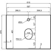 Тумба с раковиной La Fenice Terra 60 серая, черная столешница, матовая раковина