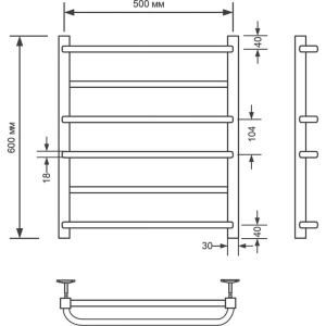 Полотенцесушитель водяной Comfysan Puro-K W-6 60х50 хром
