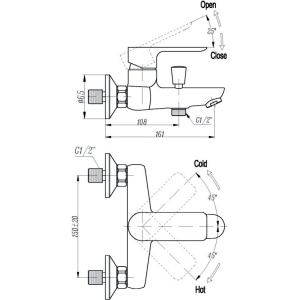 Смеситель для ванны с душем Triton Панама 16304 Z