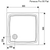 Душевой поддон Ravak Perseus Pro 90x90 XA037711010