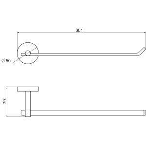 Купить Полотенцедержатель Aquatek Бетта AQ4619BGM оружейная сталь в Москве с доставкой Полотенцедержатель Aquatek Бетта AQ4619BGM оружейная сталь