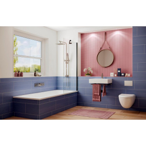 Шторка на ванну Ambassador Bath Screens 16041207 80х140, профиль черный