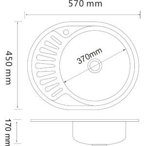 Мойка кухонная РМС MD6 MD6-5745OVR R