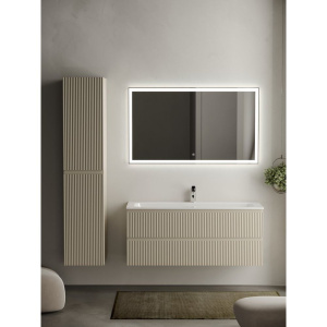 Тумба с раковиной Sancos Snob R 120 см, beige soft, раковина CN7017