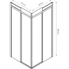 Душевой уголок Artemis Alope 100x100 см, профиль хром