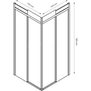 Душевой уголок Artemis Alope 100x100 см, профиль хром