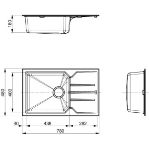 Купить Мойка кухонная Alveus Record Granital 40 arctic в Москве с доставкой Мойка кухонная Alveus Record Granital 40 arctic