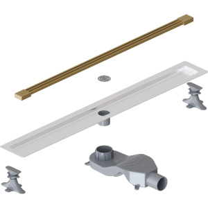 Душевой трап (лоток) Boheme B&T Infinity 80 см, матовое золото