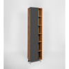 Шкаф-пенал VIANT Бостон напольный, дуб вотан, графит
