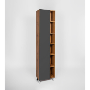 Шкаф-пенал VIANT Бостон напольный, дуб вотан, графит