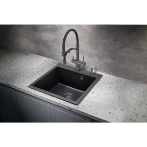 Купить Смеситель для кухни Milacio Ultra MCU.557.TB total black, с гибким изливом в Москве с доставкой Смеситель для кухни Milacio Ultra MCU.557.TB total black, с гибким изливом