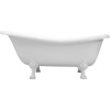Ванна из искусственного камня Эстет Марсель ФР-00006516 170x80 см, отдельностоящая, овальная, с декоративными ножками, фурнитура белая