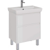 Тумба с раковиной Lemark Combi 70, белая глянцевая