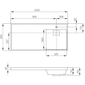 Тумба с раковиной Aquaton Лондри 40 1A2360K0LH010 белый глянец