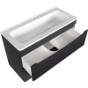 Тумба с раковиной Style Line Бергамо Мини 90 Люкс Plus подвесная, антискрейтч черная