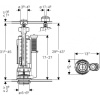 Запасной сливной клапан двойного смыва Geberit Typ290 282.303.21.2