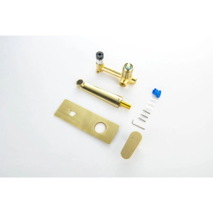 Смеситель для раковины Aquatek Оберон AQ1213BG шлифованное золото