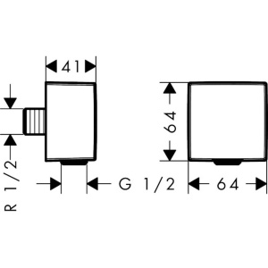 Купить Шланговое подключение Hansgrohe FixFit Fixfit Square 26455000 в Москве с доставкой Шланговое подключение Hansgrohe FixFit Fixfit Square 26455000