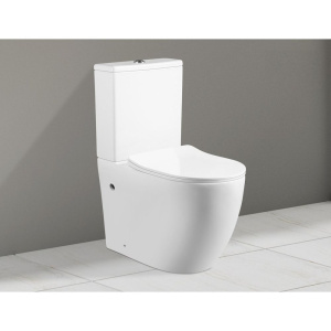 Купить Унитаз-компакт Ceruttispa Ortler CT9867 безободковый, с микролифтом, белый в Москве с доставкой Унитаз-компакт Ceruttispa Ortler CT9867 безободковый, с микролифтом, белый