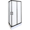 Душевой уголок Parly QZ71B 70x100, с поддоном, профиль черный, стекло прозрачное