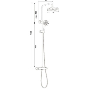 Душевая стойка Olive'S Termo 34291TMB черная