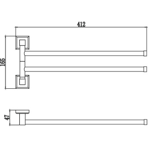Полотенцедержатель Savol 95 S-009502 двойной